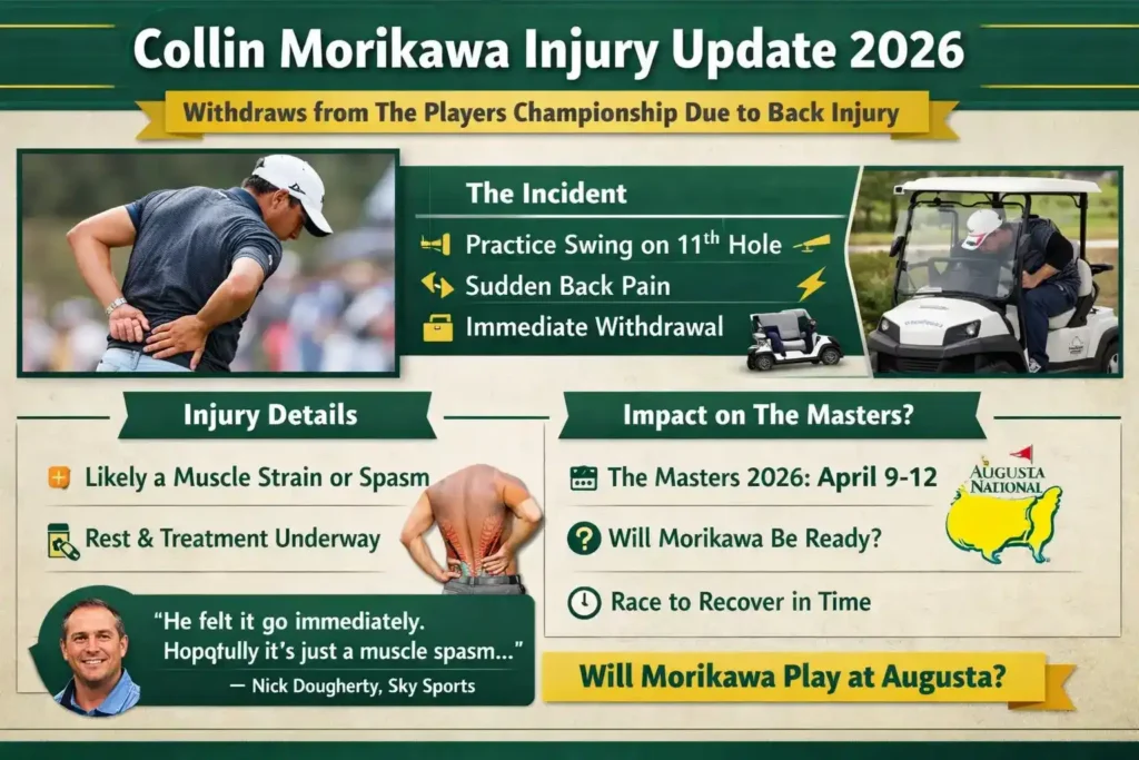 Collin Morikawa Injury Update 2026 Details